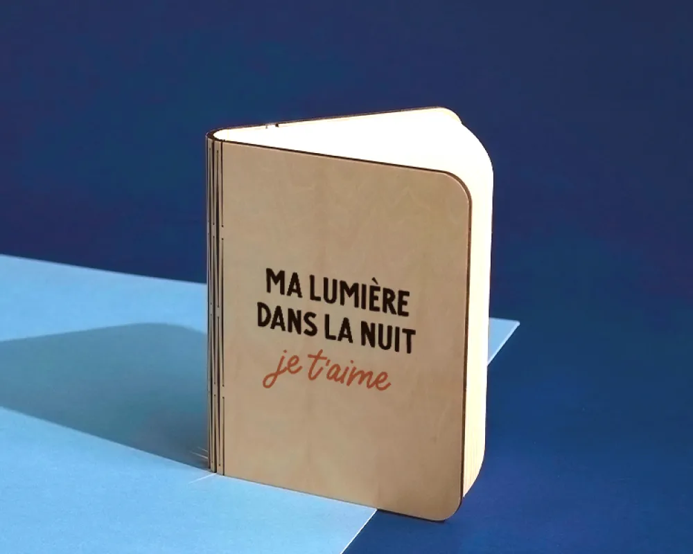 Lampe livre lumineux personnalisé - Message|Cadeaux.com Online