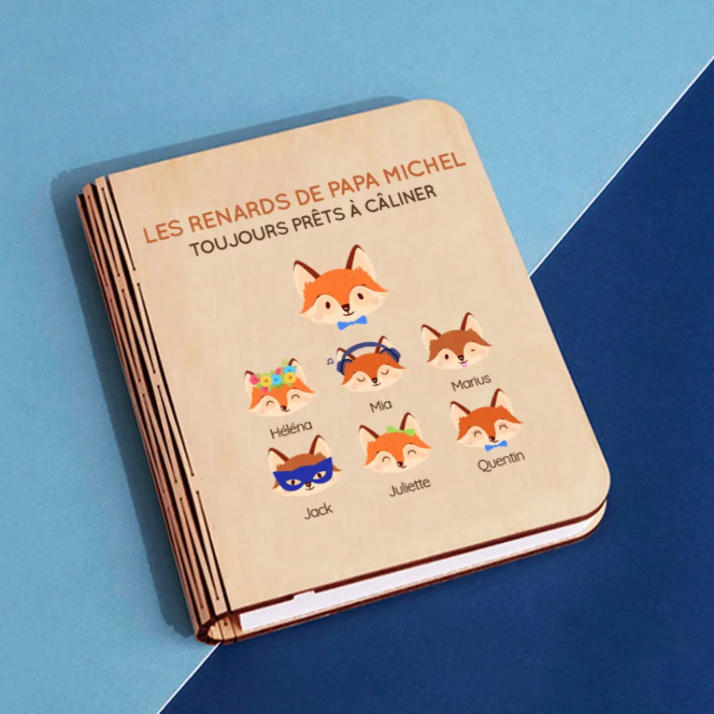 Lampe livre lumineux personnalisable - Papa Renard|Cadeaux.com Discount