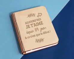 Lampe livre lumineux personnalisé couple - Aujourd'hui je t'aime depuis|Cadeaux.com New