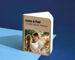 Lampe livre lumineux personnalisé photo - Couverture de livre|Cadeaux.com Best