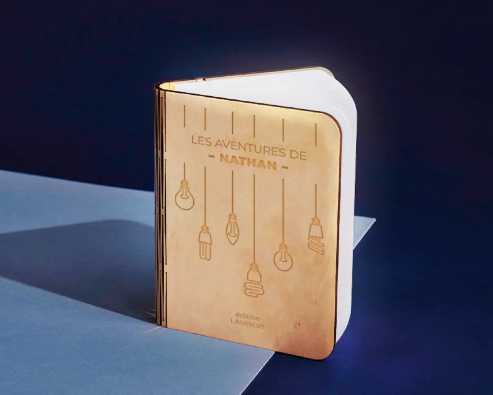 Lampe livre lumineux personnalisé - Ampoule|Cadeaux.com Online