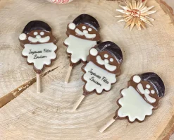 Lot de 4 sucettes Père Noël en chocolat au lait dont 2 personnalisées|Cadeaux.com Sale