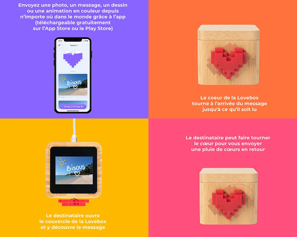Lovebox - Boite à messages d'amour connectée et personnalisée|Cadeaux.com Outlet