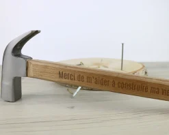 Marteau gravé personnalisé - Message|Cadeaux.com