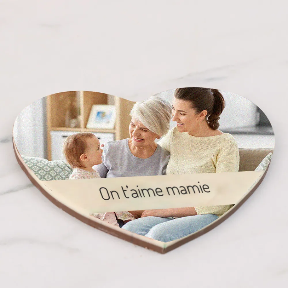 Maxi coeur chocolat personnalisé - Première Fête des Grands-mères|Cadeaux.com Clearance