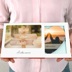 Maxi coeur chocolat personnalisé - Photo Destination Bohème|Cadeaux.com Online