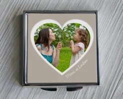 Miroir de sac Coeur Photo|Cadeaux.com Discount