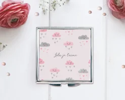 Miroir de sac - Pluie de coeurs|Cadeaux.com New