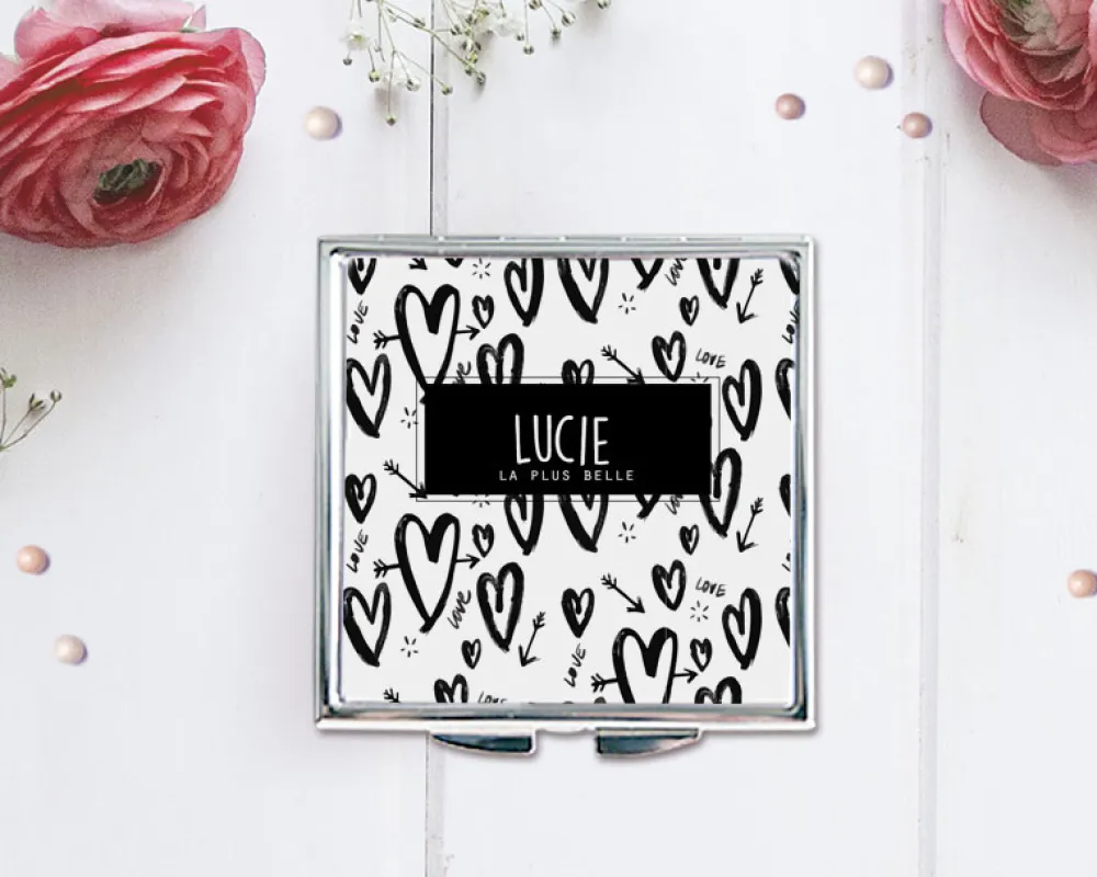 Miroir de sac Coeur Love|Cadeaux.com Outlet
