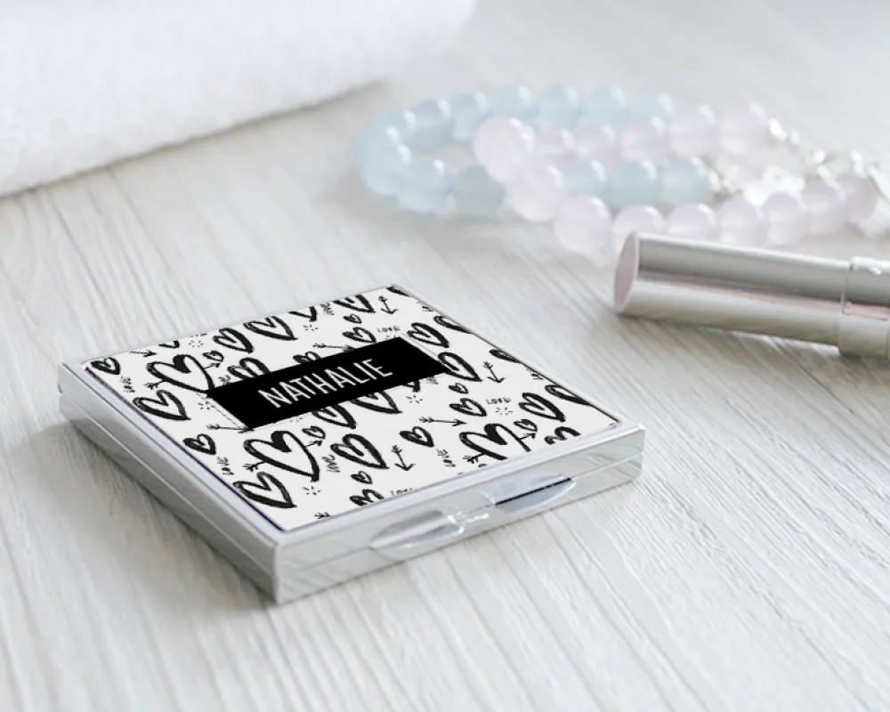 Miroir de sac Coeur Love|Cadeaux.com Outlet