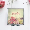 Miroir de sac Fleurs|Cadeaux.com Sale