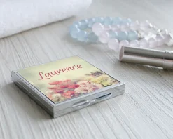 Miroir de sac Personnalisable - avec son bracelet liberty|Cadeaux.com