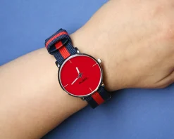 Montre duo Bleu rouge Message|Cadeaux.com