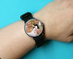 Montre noire Personnalisable - Cadran Photo|Cadeaux.com Outlet