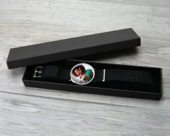 Montre noire Personnalisable - Cadran Photo|Cadeaux.com Outlet