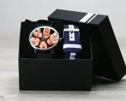 Montre noire Personnalisable - Cadran Photo|Cadeaux.com Outlet
