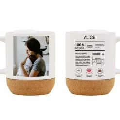 Mug en liège personnalisé - Composition d'une jeune maman|Cadeaux.com Outlet