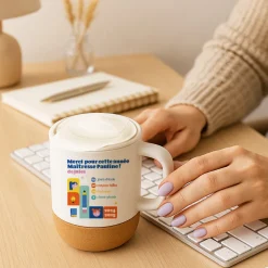 Mug en liège personnalisé - Bilan de l'année|Cadeaux.com Online