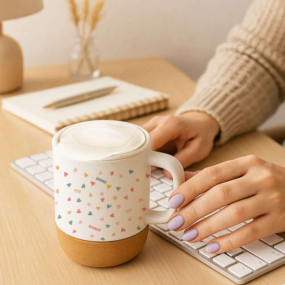 Mug en liège personnalisé - Message Secret|Cadeaux.com