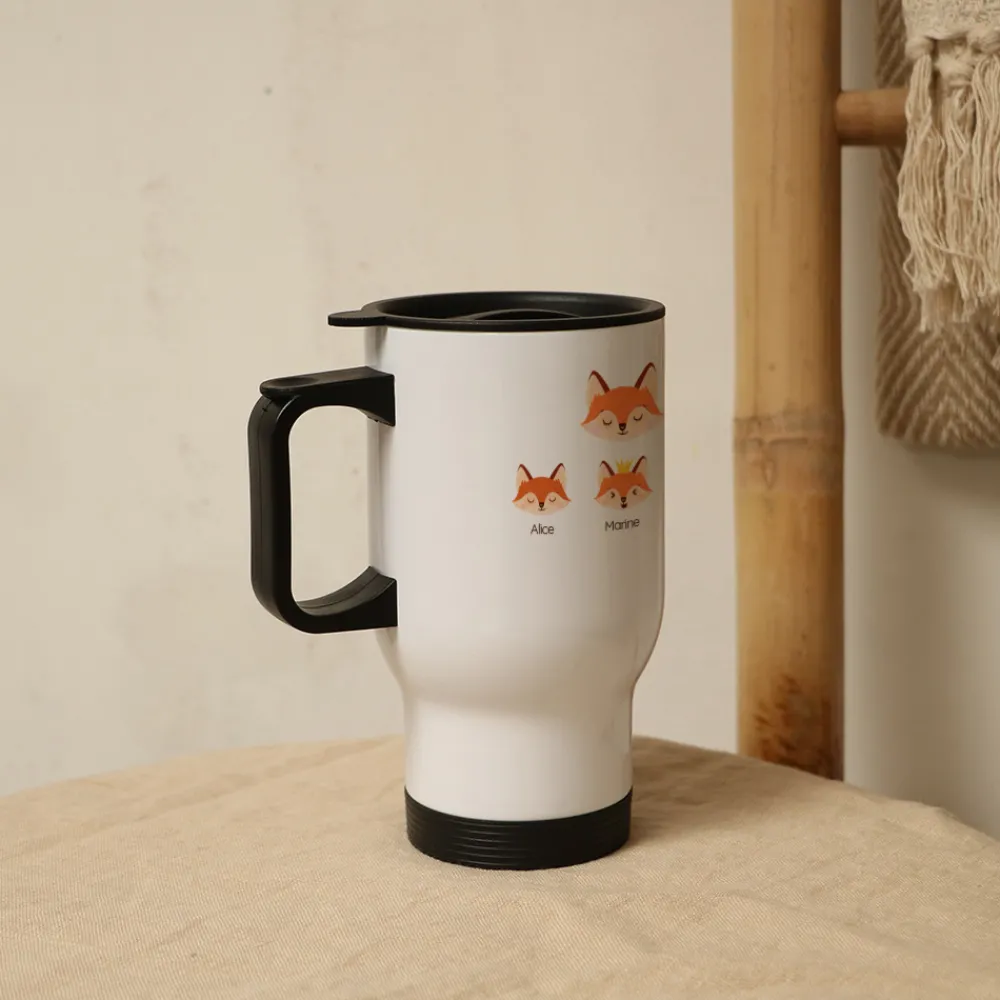 Mug isotherme personnalisé - Maman Renard et sa meute|Cadeaux.com Outlet