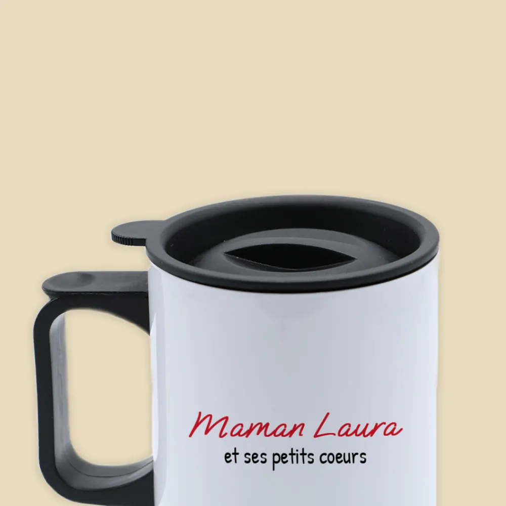 Mug isotherme personnalisé - Maman et ses petits coeurs|Cadeaux.com Best