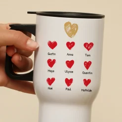 Mug isotherme personnalisé - Mamie et ses petits coeurs|Cadeaux.com Outlet