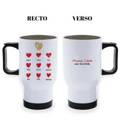 Mug isotherme personnalisé - Mamie et ses petits coeurs|Cadeaux.com Outlet