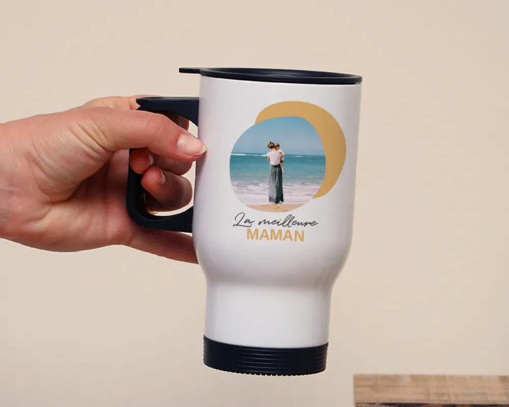 Mug isotherme personnalisé Photo et Message|Cadeaux.com Outlet