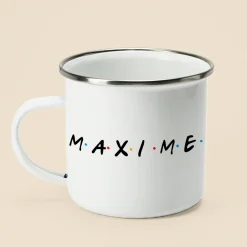 Mug émaillé personnalisé - Bande de potes|Cadeaux.com Online