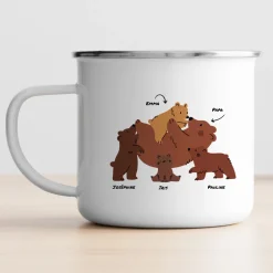Mug émaillé personnalisé - Câlins d'Ours|Cadeaux.com New