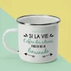 Mug émaillé personnalisé - Message positif|Cadeaux.com Outlet