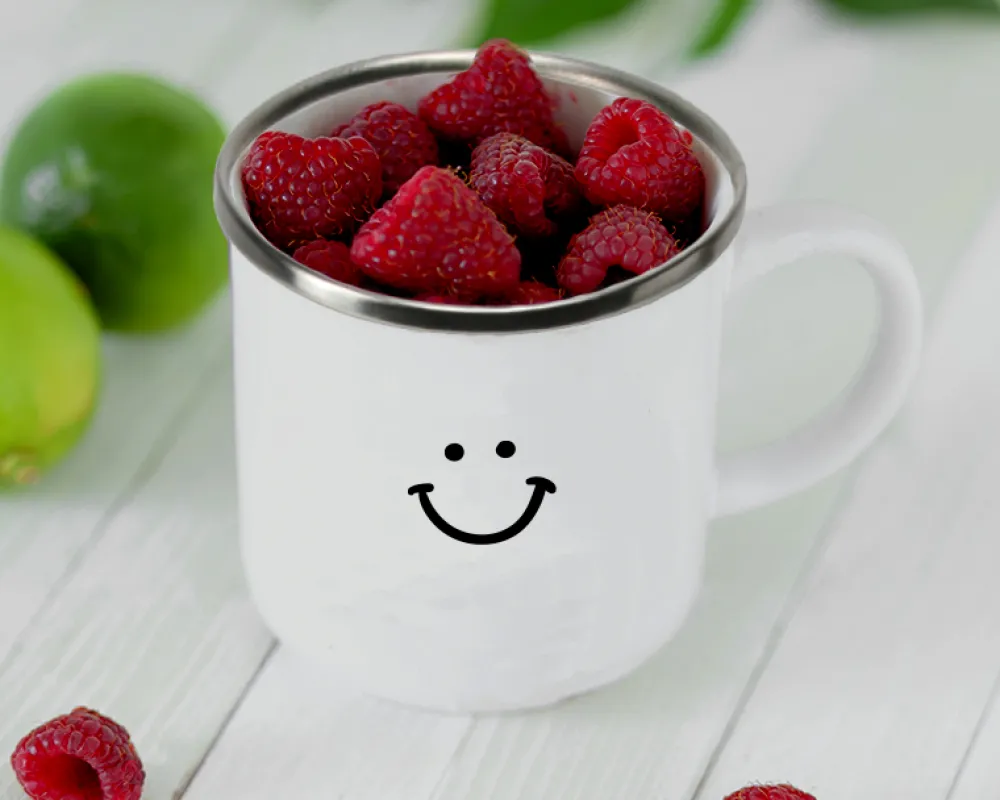 Mug émaillé personnalisé - Message positif|Cadeaux.com Outlet