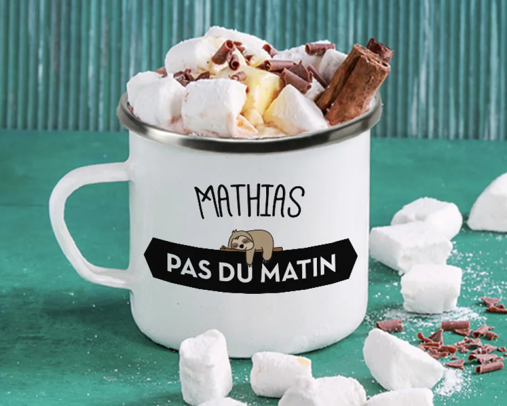 Mug émaillé personnalisé - Paresseux|Cadeaux.com Online