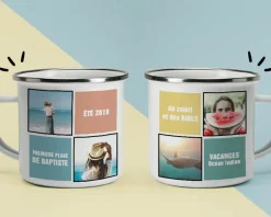 Mug émaillé personnalisé - Photos souvenirs|Cadeaux.com Sale