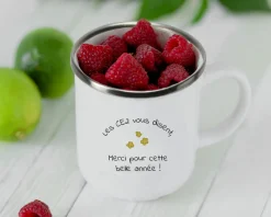 Mug émaillé personnalisé - Remerciements|Cadeaux.com Online