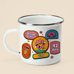 Mug émaillé personnalisé - Stickers Rétro|Cadeaux.com Clearance
