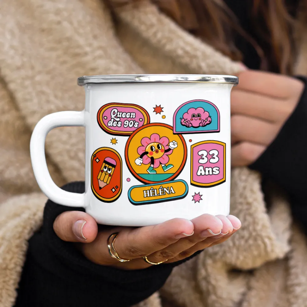 Mug émaillé personnalisé - Stickers Rétro|Cadeaux.com Clearance