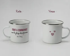 Mug émaillé personnalisé couple - Là où tout a commencé|Cadeaux.com Best