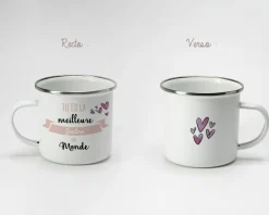 Mug émaillé personnalisé femme - Meilleure du monde|Cadeaux.com Online