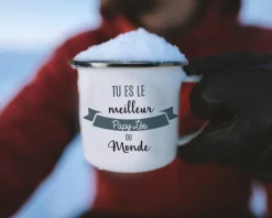 Mug émaillé personnalisé homme - Meilleur du monde|Cadeaux.com New