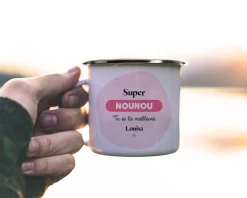 Mug émaillé personnalisé photo - Nounou|Cadeaux.com Hot