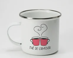 Mug émaillé personnalisé prénoms couple - Coeur|Cadeaux.com Best