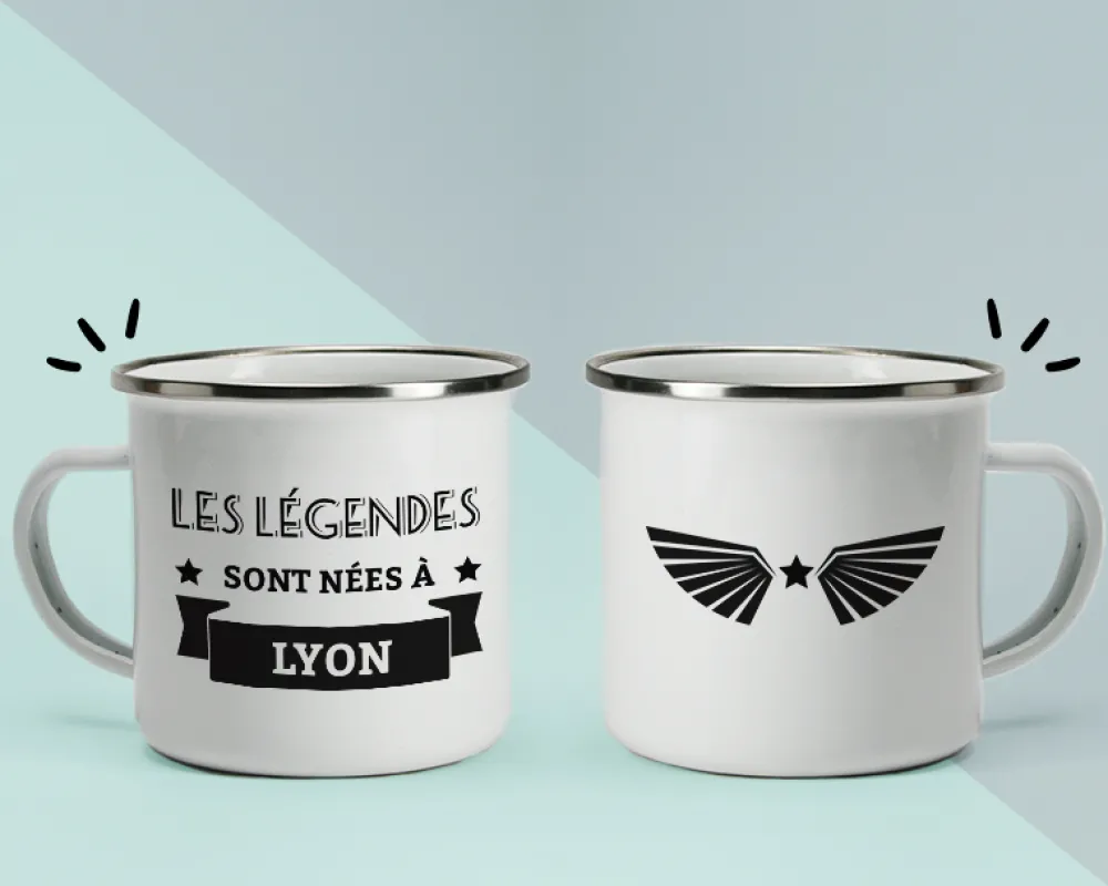 Mug émaillé personnalisé prénom - Légendes|Cadeaux.com Hot