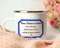 Mug émaillé personnalisé remerciements - Maîtresse, Maître et ATSEM|Cadeaux.com Sale