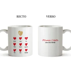 Mug personnalisé - Mamie et ses petits coeurs|Cadeaux.com Outlet