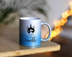 Mug personnalisé à paillettes - Licorne|Cadeaux.com