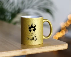 Mug personnalisé à paillettes - Licorne|Cadeaux.com