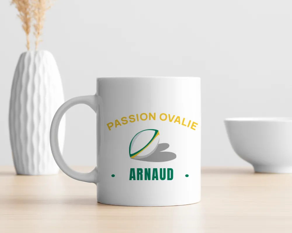 Mug personnalisé - Passion Rugby|Cadeaux.com