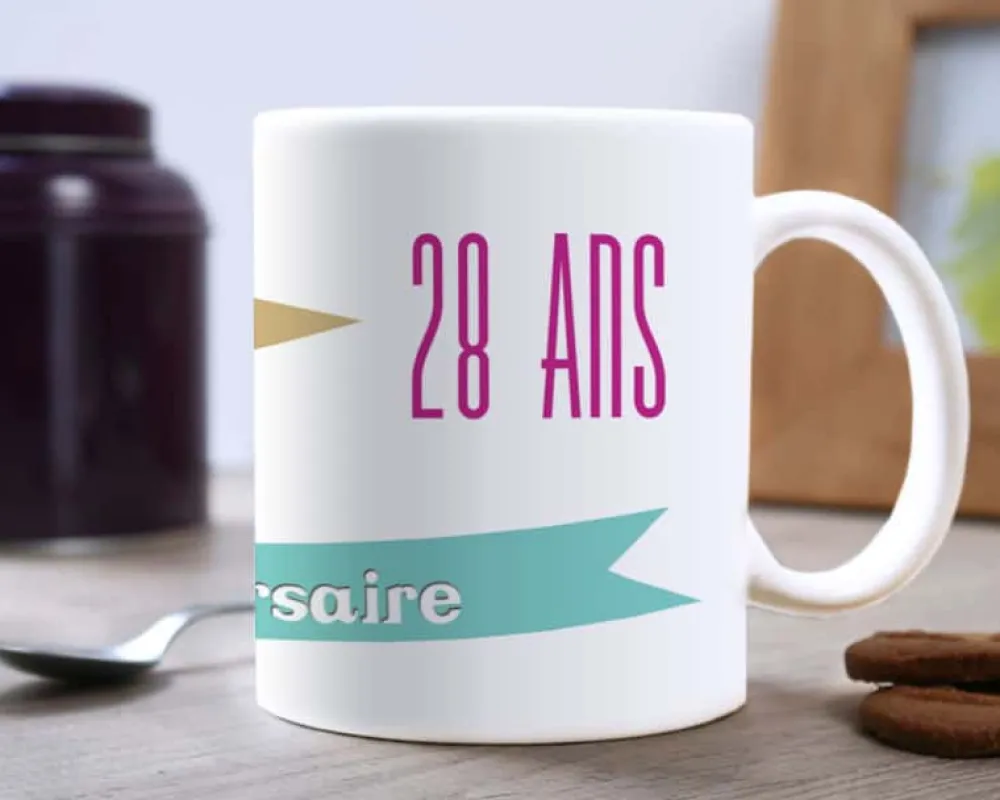 Mug personnalisé anniversaire - Prénom et âge|Cadeaux.com Best