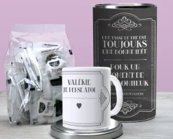 Mug personnalisé avec boîte à thé - Message|Cadeaux.com Outlet